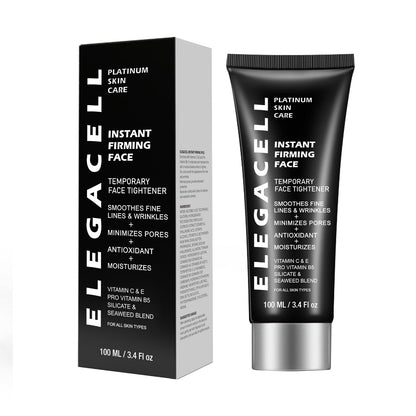 Elegacell Face Tightener Instant Face Lift Cream Temporary Frim Skin Tightening and Lifting Cream-Smooth the Look of Fine Lines - Daily Moisturizer for Women and Men - 100ml, 3.4 fl.oz